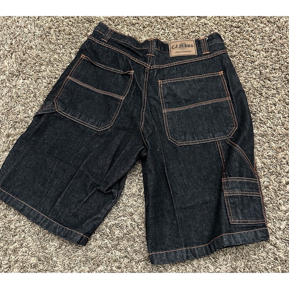Vintage Y2K CJ Jeans Shorts Jorts Street Wear Skater Wide Leg Mens Size 34x12